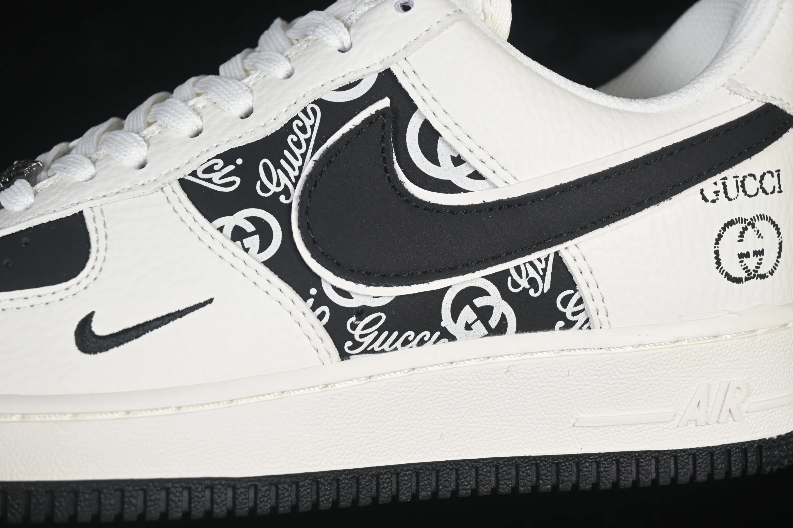 All Categories Nk Air Force 1 Air Force Series Nk Air Force 1 Low Air Force Low Nike Air Force 1'07 Low Joint Beige and Black Intertwined Air Force One Low Casual Sneakers XY9025-016
